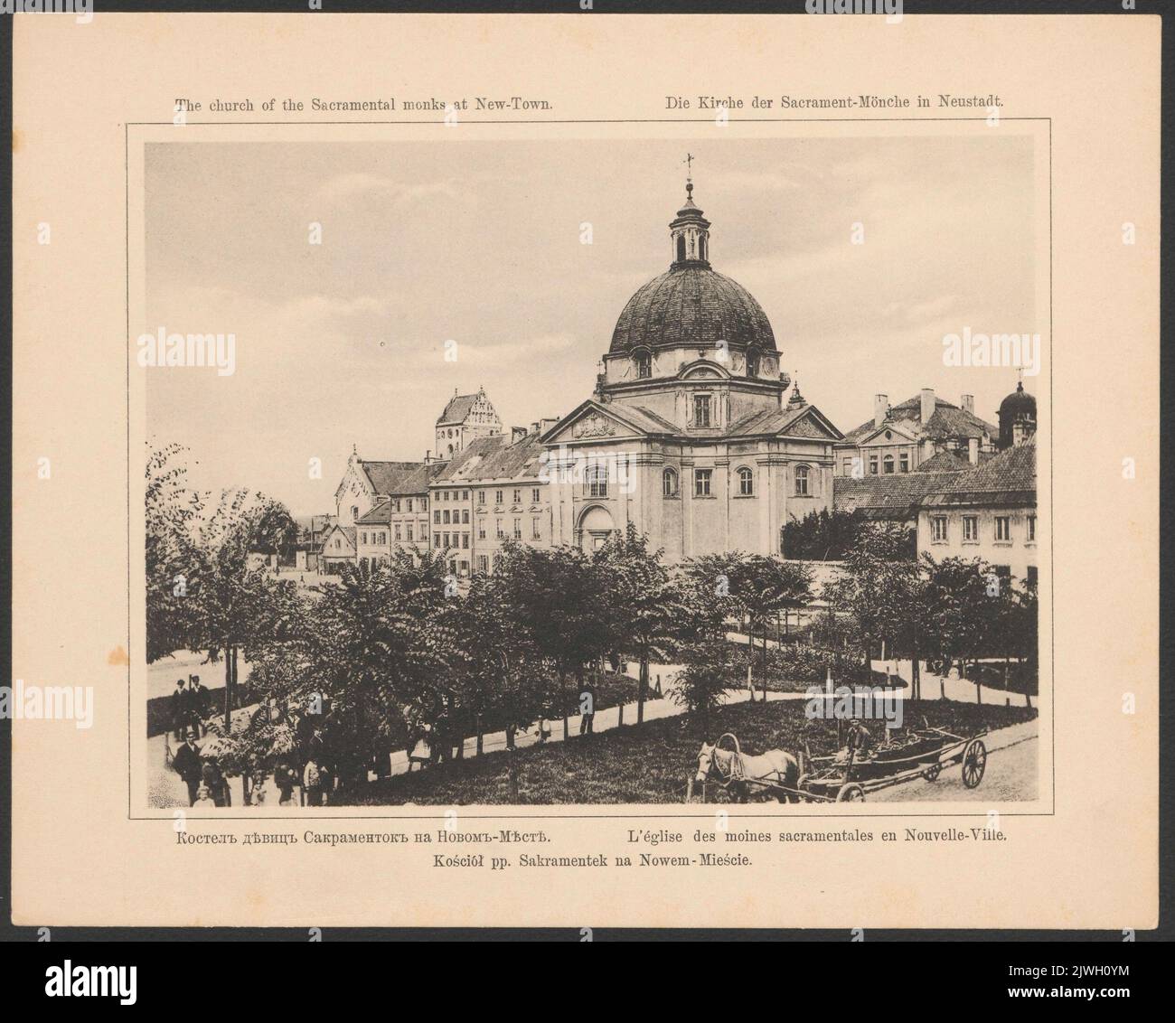 `Church of the Benedictine Nuns in the New City`. Winiarski, Stanisław (Warszawa ; skład papieru ; fl. ca 1870-ca 1915), printing house, Brandel, Konrad (1838-1920), photographer Stock Photo